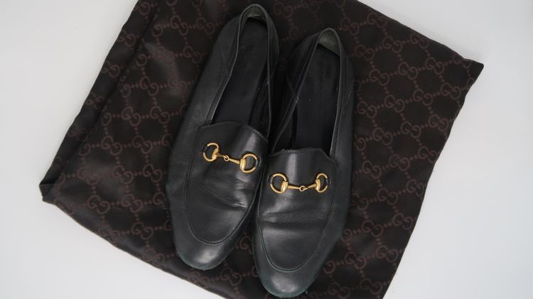 Gucci Jordaan Leather Flats